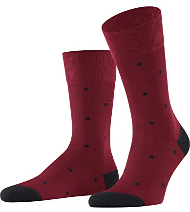 FALKE Dot M So cotone fantasia 1 paio, Calzini Uomo, Rosso Scarlet 8228, 39-42