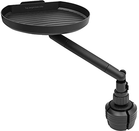 Macally MCUPTRAY, Halterung für Auto-Becherhalter, mit Tablett und Handy-Halterung für iOS und Android Smartphone, schwarz