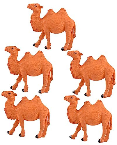 TOYANDONA 5 Stück Kleine Kamelminiaturfiguren aus Kunstharz Lebendige Stil Kameldekoration für Topfpflanzen und Moos Geeignet als Festivalgeschenk und Mikrolandschaftszubehör