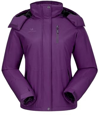 CAMELSPORTS Women's Waterproof Snow Ski Jakcet Fleece Warm Winter Coat Hooded Windproof Insulated Snowboarding Jacket