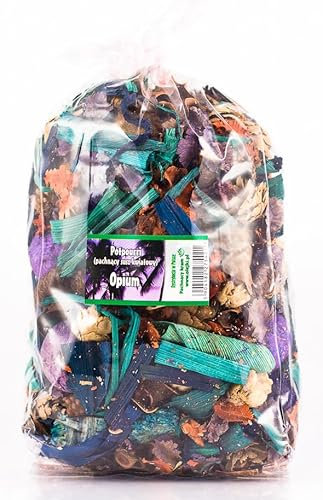 Potpourri Profumato all'Oppio - Pacchetto Grande 1100 ml ≈ 150-190 g | Decorazione Floreale per la Casa | Fiori Secchi per Vaso, Soggiorno, Camera da Letto, Bagno | Aroma Sottile di Oppio