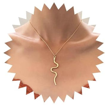 Inateannal Punk Schlangenhalskette Gold Schlange Choker Halskette Schlange Anhänger Halskette Kette Gothic Tier Schlange Halskette Schmuck Für Frauen Mädchen
