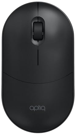 Aptiq trådlös mus svart – Bluetooth + USB (dubbelt läge) – neutral – tyst och exakt