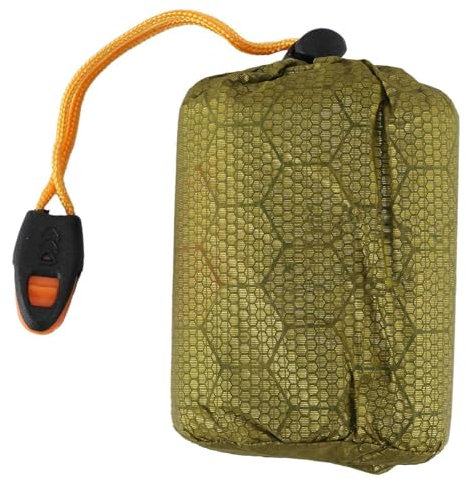 Malloy Notfall Schlaf Sack Biwaksack mit Pfeife Draussen Schlaf Sack Thermodecke für Camping Backen Verpackung