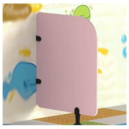 XILYZMO Écran Confidentialité Urinoir, Urinoir Cloison Imperméable, Jardins d'enfants Confidentialité Écran Panneau, Dessin Animé pour Enfants Santé Publique Tableau Séparation (Couleur : Rose, Tail