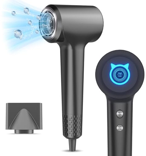 Föhn Ionen,Supersonic Haartrockner, 400 Million Negativ Ionen Fön,Leiser Schneller Hochgeschwindigkeitsmotor mit 110.000 U/min,57dB Geräuscharm Hair Dryer,Intelligentes Thermostat Haarfön für Reise