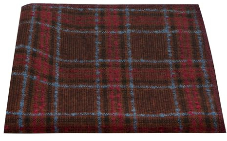 Rust Brown & Red Check Pocket Square, Tweed, Tartan, Plaid