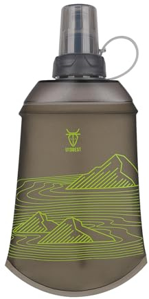 UTOBEST Bouteille d'eau souple de 200 ml - Bouteille souple pliable - Anti-fuite, pliable, en TPU de qualité alimentaire, sans BPA, facile à nettoyer - Bouteille d'eau pour la course à pied - Pour