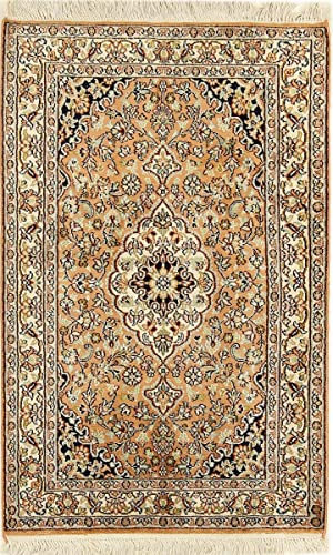 Nain Trading Kaschmir Seide 60x93 Handgeknüpft Orientteppich Teppich Seide Indien
