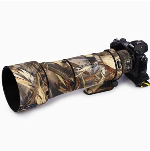 Rolanpro Mantella mimetica per Nikon Z 180-600 mm F / 5.6-6.3 VR copertura obiettivo - #39 erba impermeabile