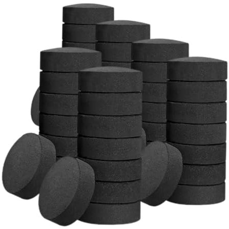 CAXUSD 70pcs Natural Wood Charcoal Tablets for Bbq and Camping Outdoor Stove Charcoal Suitable for Picnic and Portable Fire Pits