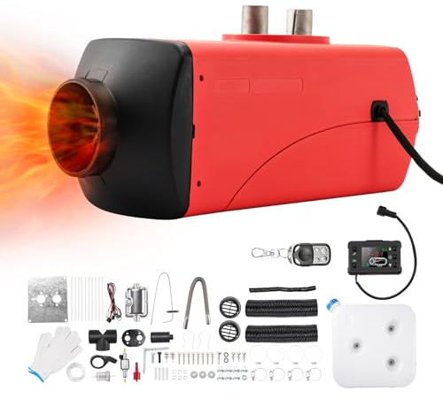 Calentador de aire diésel de 5KW, calentador de combustible para estacionamiento de 12V, calentador de aire nocturno con interruptor LCD y control remoto para automóviles, camiones, barcos, autobuse