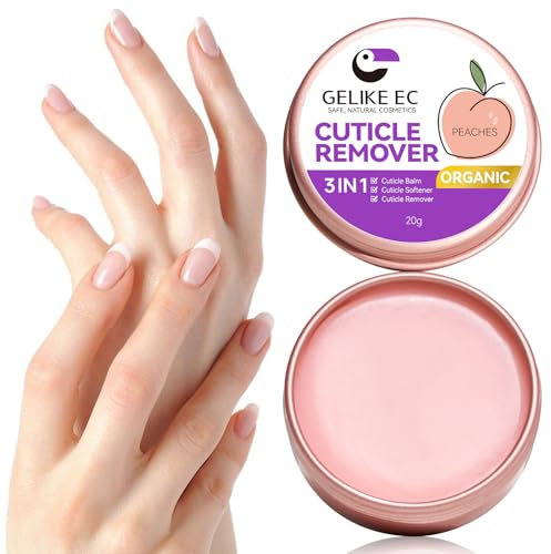 Gelike ec Nagelhaut Creme Entferner für Nagelbegeisterte: Cuticle Cream Entferner Pfirsichduft for Manucurist - Repariert Trockene und Gerissene Soft Nagelhäute