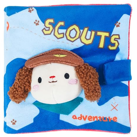 Genérico Juguetes de perro chirriantes, Juguetes chillones para perros, libro de masticación interactivo, perro squeaker interactivo e indedestructible Pet Toys for Interior Masticar Autointermediario