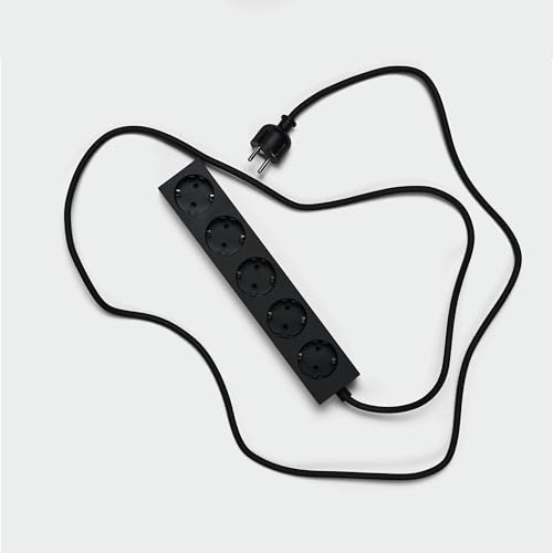 Pedestal 5 m Power Bar-grenuttag med magnetisk botten – praktiskt och elegant, 5-vägs magnetiskt grenuttag