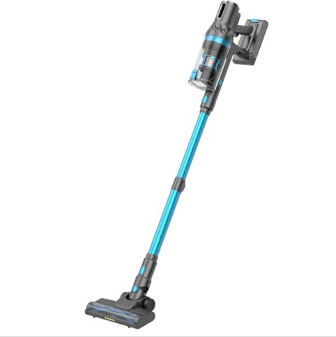 Aspirapolvere Senza Fili, Verticale Ultra-Potente 70 Minuti/45KPA/550W, Aspirapolvere con Display LED, Luce Verde, Anti-Groviglio, Rilevamento dello Sporco, per Tappeti, Peli Animali, Pavimenti Duri