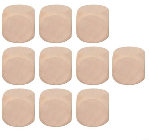 Unleash Your Creativity, set di 10 dadi in legno vuoti, per artigianato fai da te e personalizzazione (22 mm)