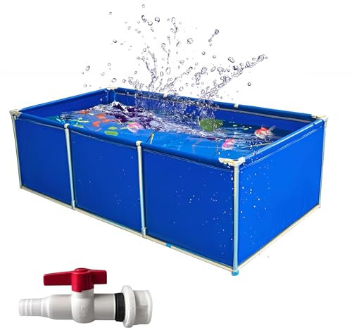 Poxvythb Piscina Fuori Terra,Rivestimento Piscina Fuori Terra,Facile da Installare, Robusto e Durevole/Blu/1 * 1 * 0.5m