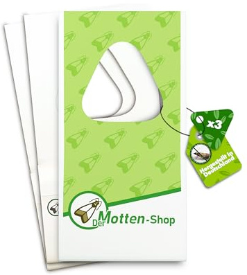 Der Motten-Shop® Schlupfwespen – 3 Karten in 1 Lieferung zur Nachbehandlung | Gegen Lebensmittelmotten & Kleidermotten | Biologische & giftfreie Mottenbekämpfung | Nachhaltig & umweltfreundlich