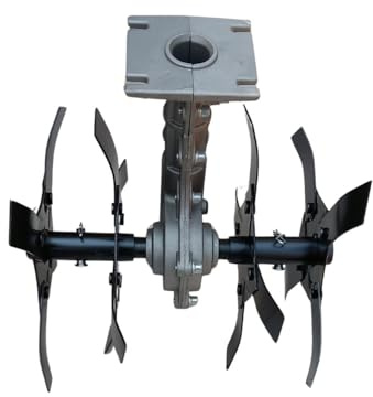 Generico Gruppo Zappette per Decespugliatore Motozappa Fresa Motozappa ingranaggio da 9 Denti e Tubolare Ø26 mm Area di Lavoro 240mm Motocoltivatore