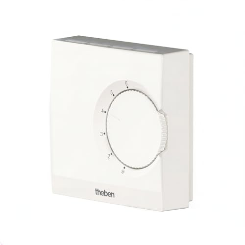 Theben 7010003 Ramses 701 S - Raumthermostat elektronisch, Wandmontage/Aufputz, Raumtemperaturregelung, Montage ohne Schrauben (Snap-Funktion), Solltemperatur-Begrenzung