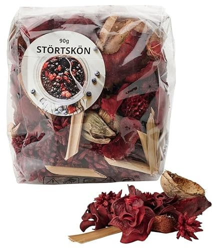 STÖRTSKÖN Scented Potpourri Berries, Red – 90g | Fruity, Refreshing Aroma for Home, Office & Decorative Use