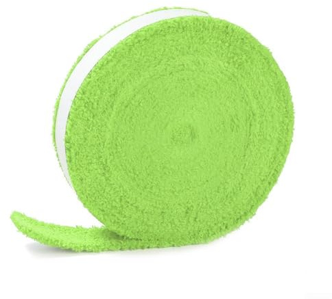 Cinta de agarre de microfibra antideslizante para raquetas de tenis de bádminton, envoltura absorbente del sudor para actividades deportivas (verde fluorescente)