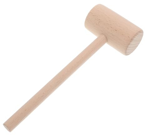 OSALADI Maillet Bois de Hêtre pour Travail Du Cuir Outil de Sculpture Ergonomique avec Manche Équilibré Marteau Tapissier pour Bricolage et Usage Domestique