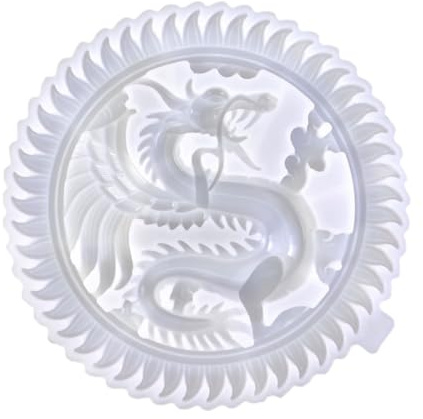 BESTonZON Moule Silicone Époxy Dragon Relief Artisanal, Flexible et Solide, pour Bricolage, Décoration Maison, Présents DIY, Usages Créatifs Variés, Usage Toute L'année