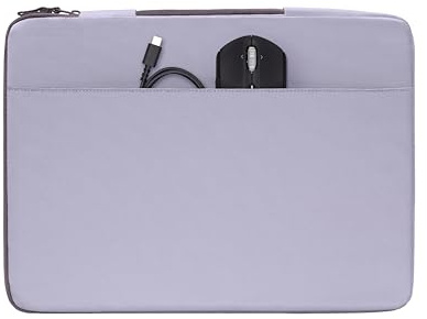 HP Funda Protectora para Portátil 13-14 Pulgadas, Acolchada Antigolpes, Resistente al Agua 600D, con Asa Retráctil y Bolsillo para Accesorios, Compatible con Laptop hasta 14, Color Lila