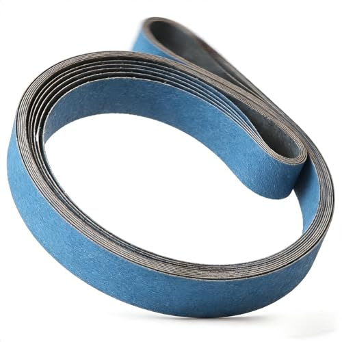 GZKTY Slipband 50 x 2000 mm | 6 stycken | Korn 80 | För bandslipar | Slipning och polering av trä och metall