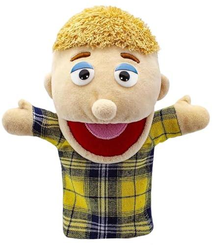 XIMEY Handdockor för barn rörliga öppna munar, 30 cm plysch handdocka plyschdjur, Muppets handdocka för pedagogiska ändamål, interaktiva spel, dockteater, rollspel