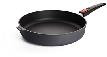 Woll Diamond Lite sauteuse en fonte - Induction -, Ø 32 cm, hauteur 7 cm, avec manche amovible - Convient à tous les types de cuisinières, antiadhésif, fonte d'aluminium