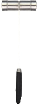 Jim Beam JB0197 - Salero y pimentero de acero inoxidable con asas largas y suaves, color plateado