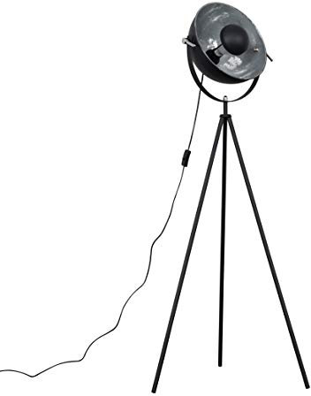 MiniSun | Retro Photography Style Tripod Floor Lamp in a Black Metal Finish | Floor Lamps & Torchieres, Home Décor & Improvement Essential | Includes 6W LED E27 Light Bulb
