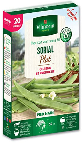 Vilmorin - Graines de Haricot Nain Plat Sorial - 20 mètres