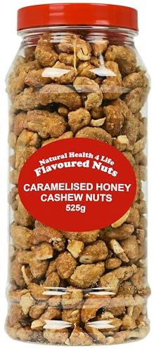 Natural Health 4 Life Caramelised Honey Cashew Nuts 525g