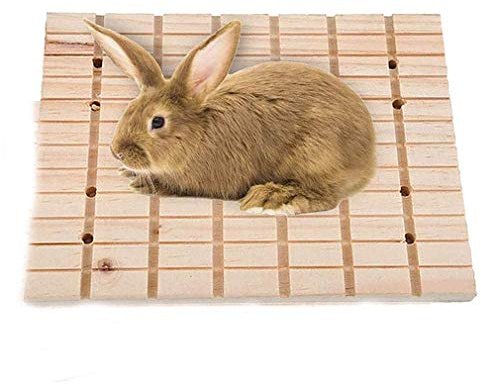 ZHER-LU Kaninchenkrallen Kratzbrett für Haustiere aus Holz, Hamster, Eichhörnchen, Spielspielzeug, Kratzkäfig-Werkzeug, Schleifdeck, Ornament, Zubehör, Kaninchen-Holzschleifbrett