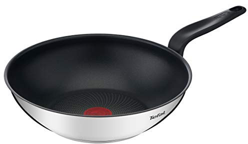 Tefal PRIMARY padella wok 28 cm, in acciaio inox con antiaderente