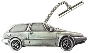 Krawattennadel mit Kette, klassisches schwedisches Auto, 480, ref288, Zinn-Effekt