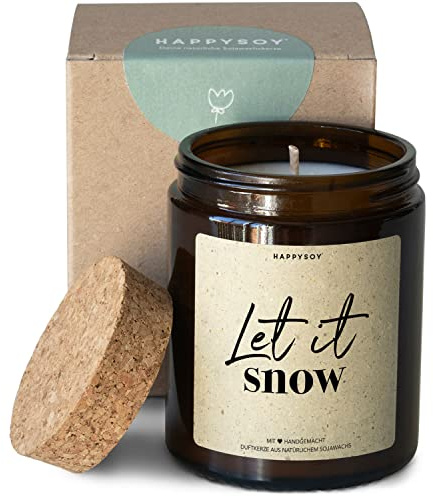 Geschenk zu Weihnachten Duftkerze im Glas aus Soja - handgemacht, plastikfrei - nachhaltige Geschenkidee für Frauen, für Männer - Weihnachts-dekoidee - für Freundin Eltern Mama Papa
