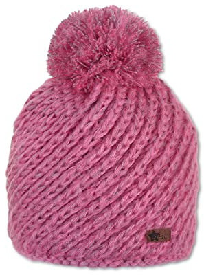 Sterntaler Baby - Mädchen Mütze Baby Bommelstrickmütze mit Fleecefutter, Rosa, 49