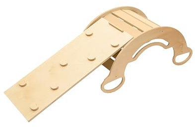 BusyKids Swing and double-sided board set Balance board Multifunctional wooden Swing (Natural Wood)