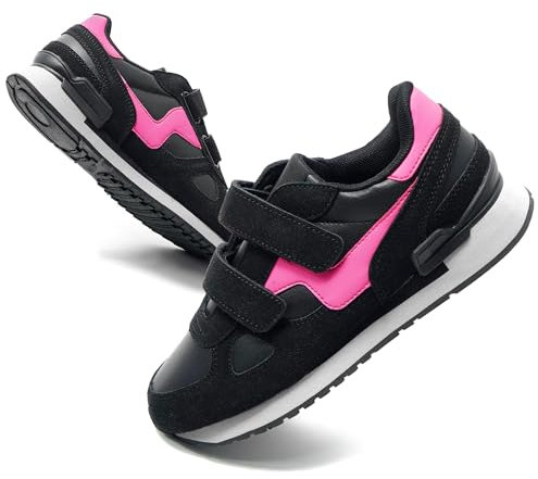 JOMIX Zapatillas Mujer Casual Zapatillas Deportivas Mujer Zapatillas Running Mujer con Banda Ajustable Gimnasio Correr Tenis Carretera, Fucsia, 39 EU