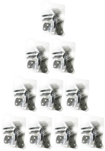 10er Set Edelstahl Zaunbeschläge – insgesamt 40 rostfreie L-Winkel zur Befestigung von Holzzäunen am Pfosten – Zaunwinkel/Zaunhalter/Zaunbefestigung – Elementhalter für Sichtschutz & Gartenzaun