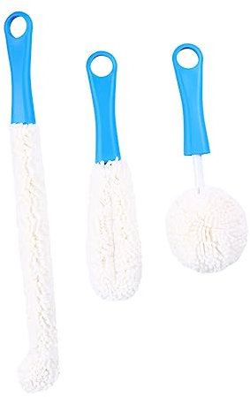 NIYANGLE Brosse à Bouteille Flexible 3 Pcs Brosse De Nettoyage Éponge Pour Carafes Et Bouteilles Outil De Nettoyage Ménager