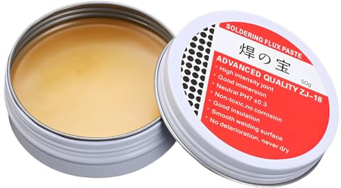 DAZISEN 50g Lötpaste - Lötflussmittel-Zinnpaste, Lötdocht, Flussmittel Lötpaste Keine Saubere Formulierung, Lötflusspaste für Mechaniker, Metall, Zinn, PC-Karten, Bauelemente(Nettogewicht 50g)