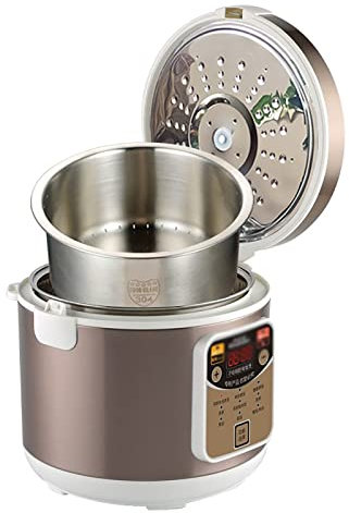 Cuiseur à Riz, 5 L, Grande capacité, qualité Alimentaire, en Acier Inoxydable 304, Double intérieur antiadhésif, pour Usage Domestique et commer
