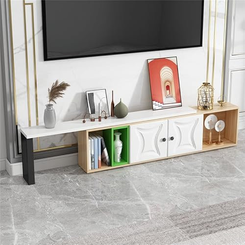 Soporte para TV Sala de estar, mesa de televisión con pantalla, centro multimedia nórdico, dormitorio, mueble de televisión, chimenea, TV, muebles de lujo Consola de televisión(140x20x40cm-02)