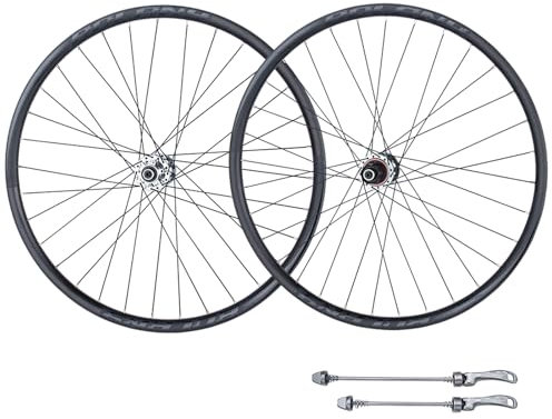 Fahrrad-Radsatz mit Schnellspanner, Leichte Nabe Aus Aluminiumlegierung, 8/9/10/11/12 Fach Kassette für Alle Abenteuer In Den Bergen(Silver QR_26in)